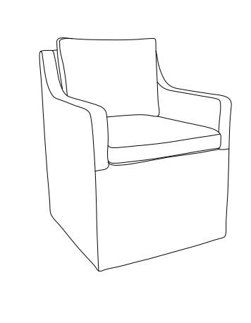 Photo 1 of ***GREY***Upholstered Dining Chairs with Casters Modern Accent Armchair 