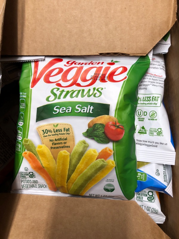 Photo 1 of (non-refundable) Sensible Portions Garden Veggie Snacks - Veggie Straws, Snack Size Variety Pack, Sea Salt, Ranch, Cheddar, Apple Cinnamon, 1 Oz (Pack of 24)