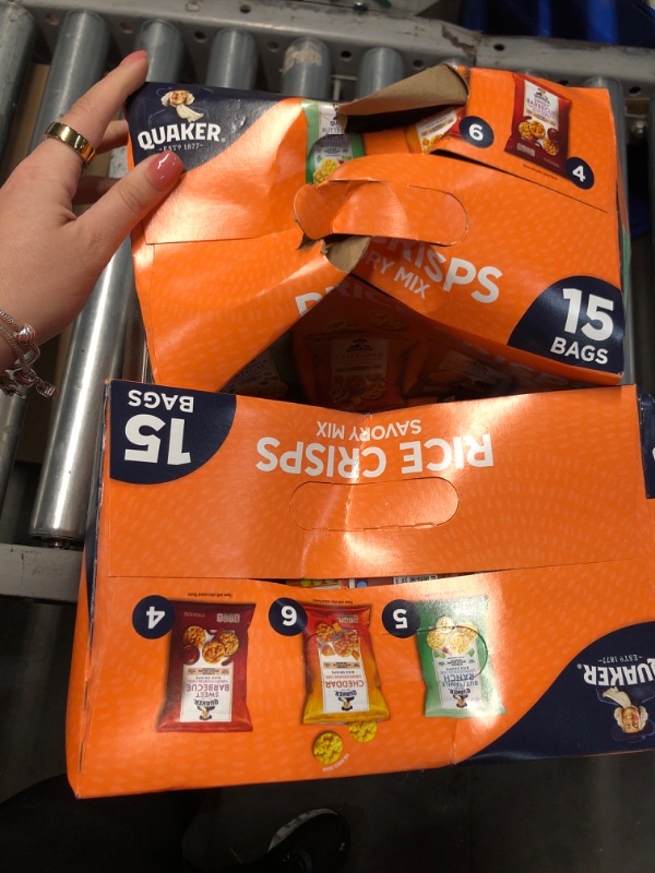 Photo 1 of (non-refundable) (pack of 2)Quaker Rice Crisps, 4 Flavor Savory Mix, 15 count