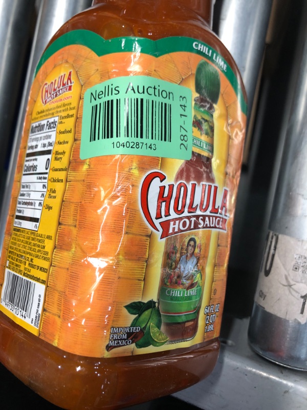 Photo 1 of (non-refundable) Cholula Chili Lime Hot Sauce, 64 fl oz - One 64 Fluid Ounce Bulk Container of Chili Lime Hot Sauce with Mexican Peppers, Lime and Signature Spice Blend, Perfect for Eggs, Shrimp, and More