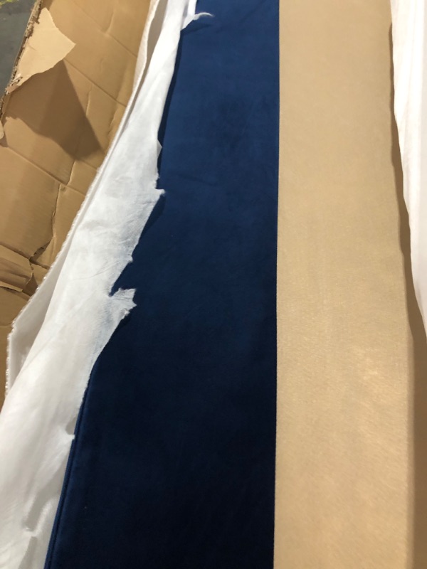 Photo 1 of ***TRUCK/TRAILER PICKUP ONLY***Jennifer Taylor Home Brooklyn King Tufted Panel Bed Headboard and Footboard Set, Navy Blue Velvet