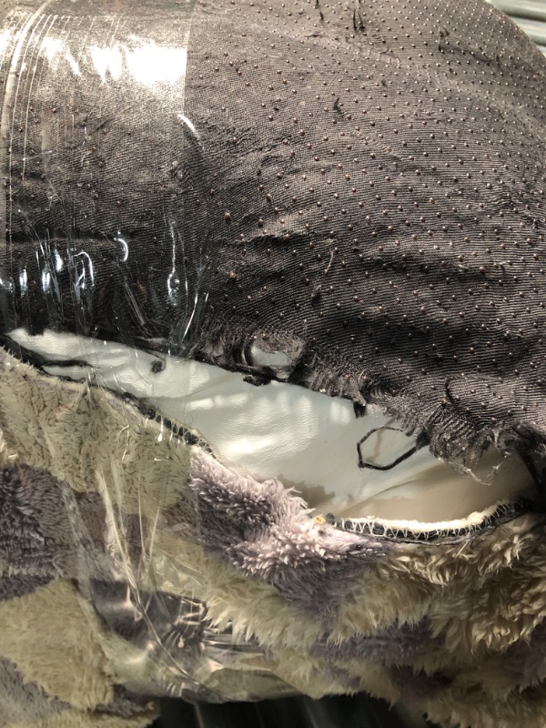 Photo 1 of ***SLIGHT TEAR, SEE PHOTOS FOR DAMAGE***Lesure XLarge Dog Bed-Thick Shredded Chopped Foam Pet Bed Indoor with Removable Cover, Cute Modern Fuzzy Plush & Anti Slip Bottom, Purple