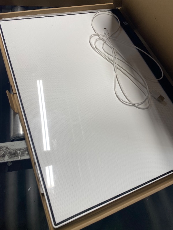 Photo 1 of ** PLUG IN PIECE IS LOOSE, ITEM STILL FUNCTIONS**
WELZK Diamond Painting Light Board A3, with Large Metal Stand, L:18.5 × W:13.6 inchs Large Diamond Painting Light Pad, Dimmable Diamond Art Light Board