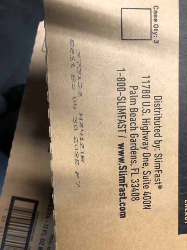 Photo 1 of SlimFast Advanced Energy High Protein Meal Replacement Shake, Rich Chocolate, 20g of Ready to Drink Protein with Caffeine, 11 Fl. Oz Bottle, 84 Cases of 4 Count (Pack of 3) (Packaging May Vary)