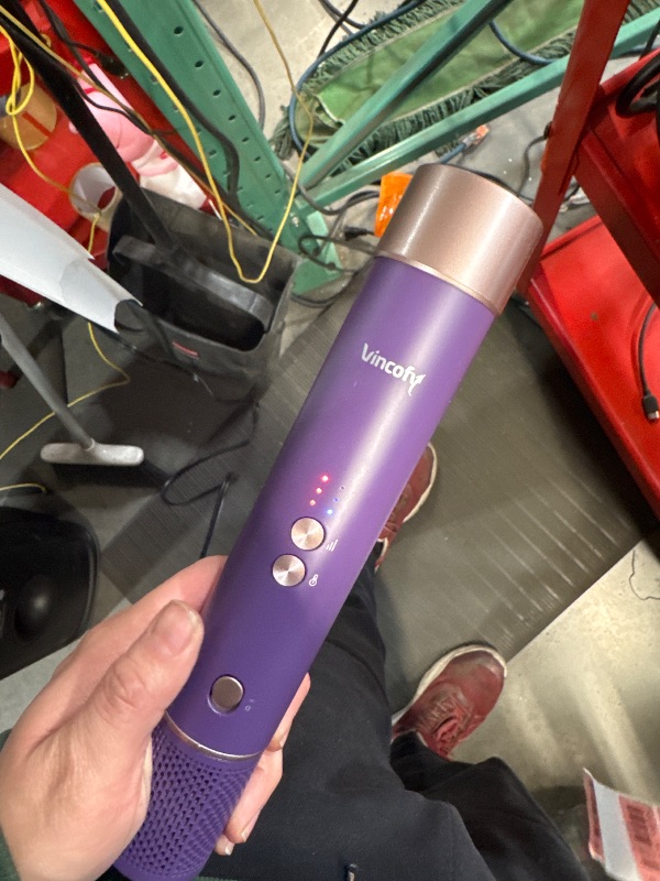 Photo 1 of ***SEE NOTES*** 
Vincofy 7 in 1 Blow Dryer Brush and Hair Dryer, Hot Hair Styler with Negative Ion 110,000 RPM Hair Straightener Brush for Fast Drying Straightening Curling Voluming, Suitable for All Types,Purple
