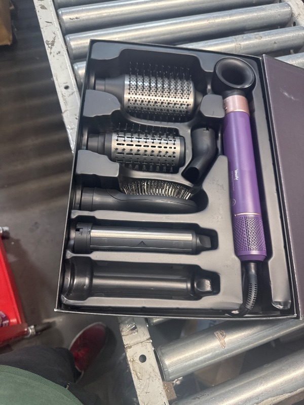 Photo 1 of ***SEE NOTES*** 
Vincofy 7 in 1 Blow Dryer Brush and Hair Dryer, Hot Hair Styler with Negative Ion 110,000 RPM Hair Straightener Brush for Fast Drying Straightening Curling Voluming, Suitable for All Types,Purple