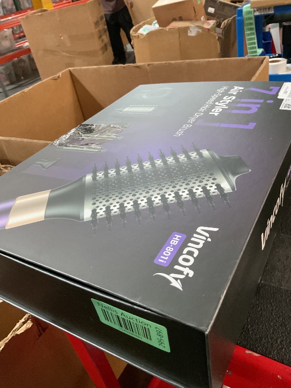Photo 1 of ***SEE NOTES*** 
Vincofy 7 in 1 Blow Dryer Brush and Hair Dryer, Hot Hair Styler with Negative Ion 110,000 RPM Hair Straightener Brush for Fast Drying Straightening Curling Voluming, Suitable for All Types,Purple