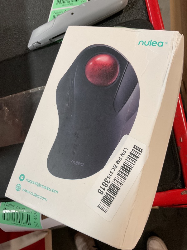 Photo 1 of Nulea Wireless Ergonomic Trackball Mouse, Rechargeable, Bluetooth Rollerball Mouse, 44mm Index Finger Trackball, 5 Adjustable DPI, Compatible with PC, Laptop, iPad, Mac, Windows, Android