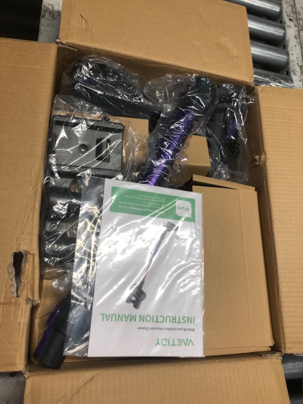 Photo 1 of ***NONREFUNDABLE - FOR PARTS ONLY - SEE COMMENTS***
Vexilar V8PRO Cordless Vacuum Cleaner for Home - 25Kpa Stick Vacuum with Self Standing Design, Max 35Min Runtime, 6 in 1 Lightweight Vacuum for Hardwood Floors and Carpet Pet Hair(Dark Purple)