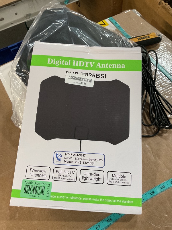 Photo 1 of 1600+ Miles Digital Antenna for Smart TV Indoor, 2025 TV Antennas for Local Channels, HDTV Antenna Indoor/Outdoor with Amplifier 360° Reception, Support 8K 4K 1080p with 25ft Coaxial Cable
