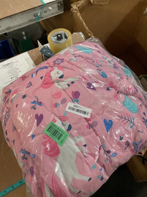 Photo 1 of **MISSING PILLOW CASE**
Meeting Story 3pcs Kids Comforter Sets Zipper Bedding Set for Girls,Twin Kid Bedding Set Rainbow Comforter Unicorn Bedding Set for Kid,All in one Zipper Bedding(Pink?Twin