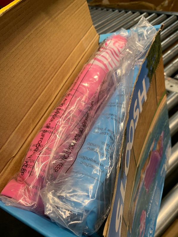 Photo 1 of SLOOSH 2 Packs Inflatable Pool Floats Lounger Adult, Pool Float Lounge Raft Floaties Water Floating Recliner Chair with Cup Holders Foot Rest Swimming Floaty (Blue, Pink)