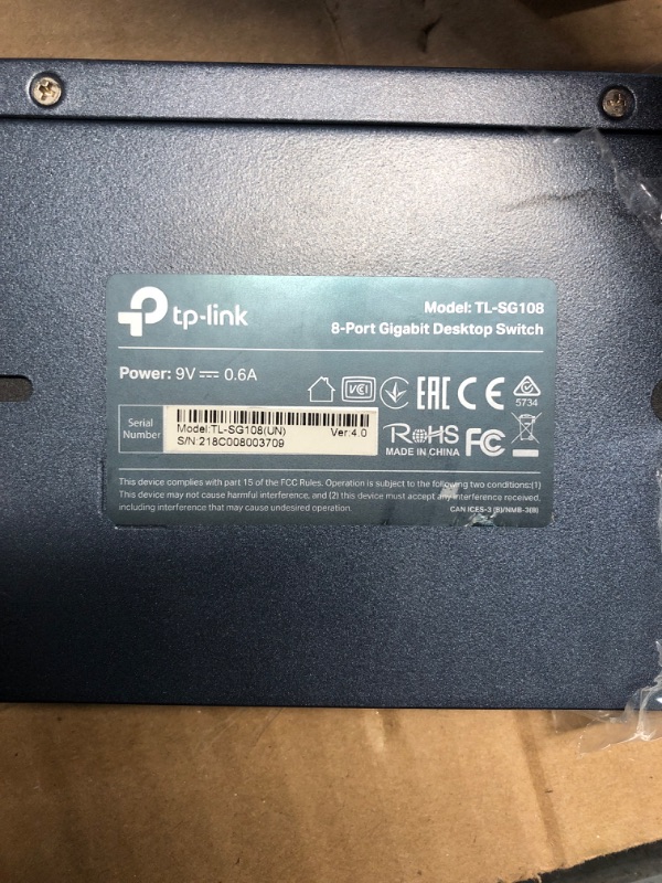 Photo 1 of ***(MISSING POWER SUPPLY)***
8 Port 2.5G Unmanaged Desktop Ethernet Switch with 10G SFP, 8 x 2.5G Base-T Ports, 60Gbps Switching Capacity, Compatible with 100/1000/2500Mbps, Metal Fanless, YuanLey 2.5Gbe Network Switch Wall Mount