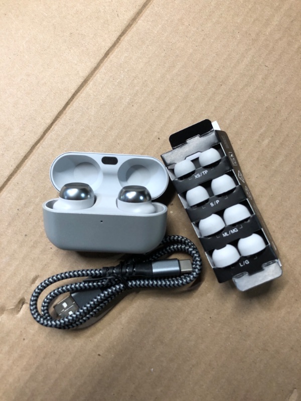 Photo 1 of Technics Reference Class Hi-Fi Wireless Earbuds, Dolby Atmos with Head Tracking, Adaptive Noise Cancelling, 3 Device Multipoint, 10-hr Battery, Wireless Charging, Improved Fit - EAH-AZ100-S (Silver)