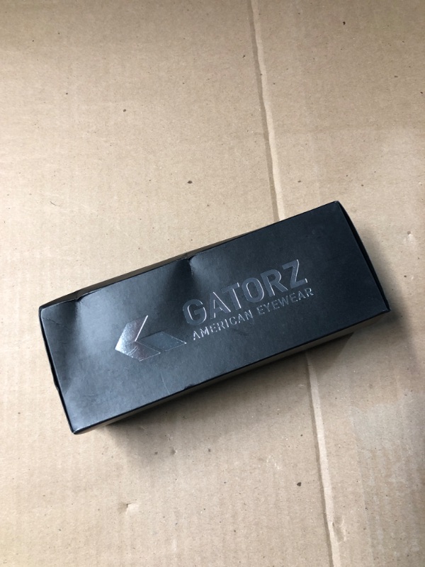 Photo 1 of (FAIR) Gatorz Magnum Sunglass, Gunmetal Cerakote Frame, Black Logo, Smoke Lens - Made in the USA