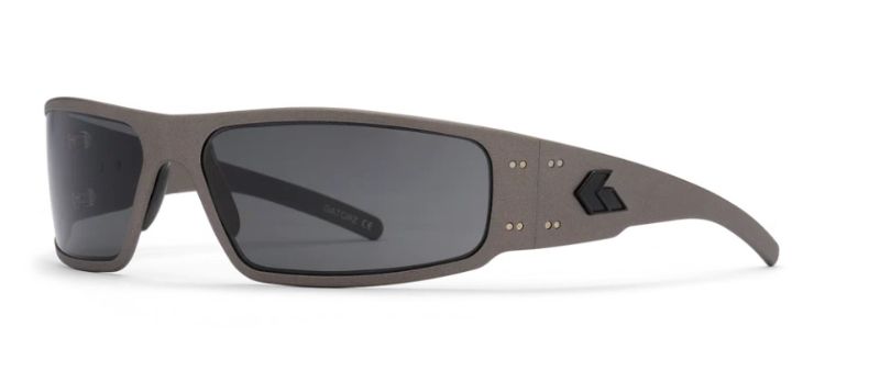 Photo 1 of (FAIR) Gatorz Magnum Sunglass, Gunmetal Cerakote Frame, Black Logo, Smoke Lens - Made in the USA