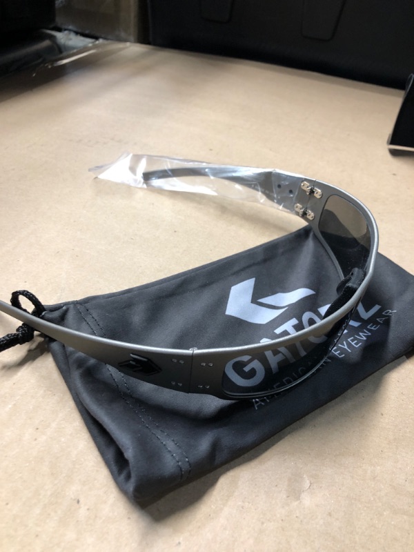 Photo 1 of (FAIR) Gatorz Magnum Sunglass, Gunmetal Cerakote Frame, Black Logo, Smoke Lens - Made in the USA