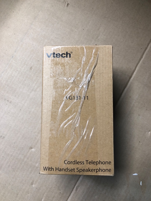 Photo 1 of [New] VTech VG131-11 DECT 6.0 Cordless Phone - Bluetooth Connection, Blue-White Display, Big Buttons, Full Duplex, Caller ID, Easy Wall Mount, 1000ft Range (Black)