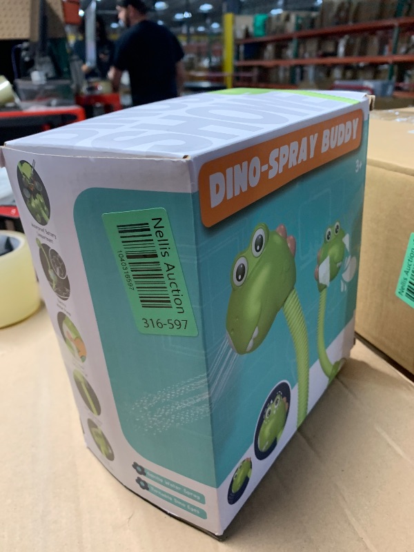 Photo 1 of Baby Bath Toy Electric Dinosaur Shower Head, Kids Water Spray Bathtub Toys, Dino Sprinkler Head Sprayer with 3 Strong Suction Cups for Toddlers