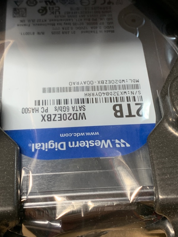 Photo 1 of *** IS ENCRYPTED ****Western Digital 2TB WD Blue PC Internal Hard Drive - 7200 RPM Class, SATA 6 Gb/s, 256 MB Cache, 3.5" - WD20EZBX