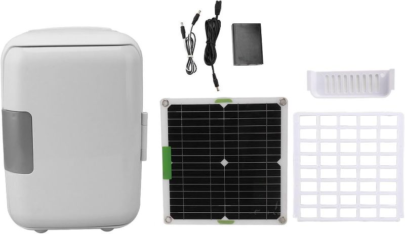 Photo 1 of ***PARTS ONLY*** ***NON REFUNDABLE*** 50W Solar Refrigerator with Solar Panel, DC18V Solar Powered Refrigerator Cooler with Battery Box for Camping