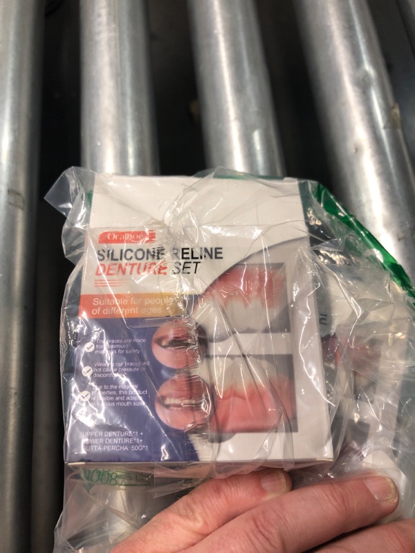 Photo 1 of Silicone Reline Denture Set, Denture Silicone Reline Kit for Dentures, Soft Denture Reline Kit for Men and Women, Unisex Denture Reline Kit is Suitable for securing Upper and Lower dentures (2Pcs)