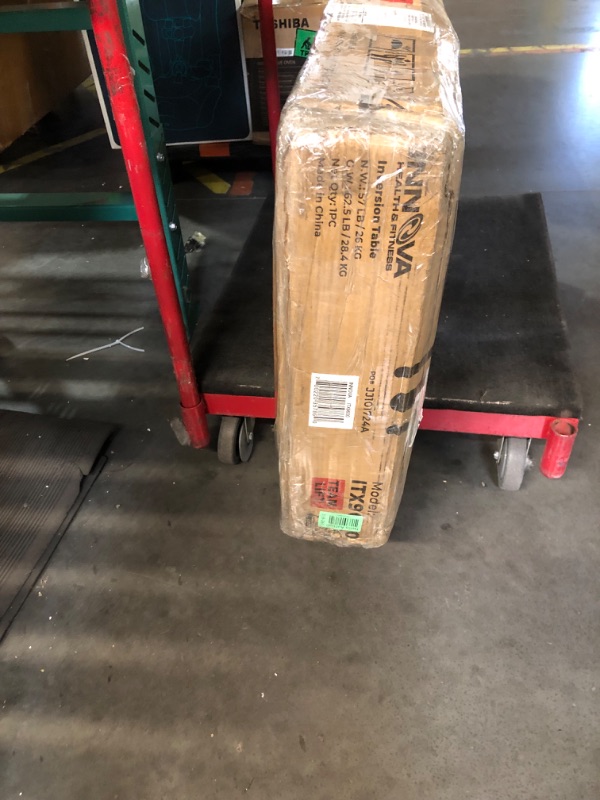 Photo 1 of INNOVA HEALTH AND FITNESS ITX9600 Heavy Duty Inversion Table, Standard Ankle Holding System, 300 lb Weight Capacity,Grey/Black