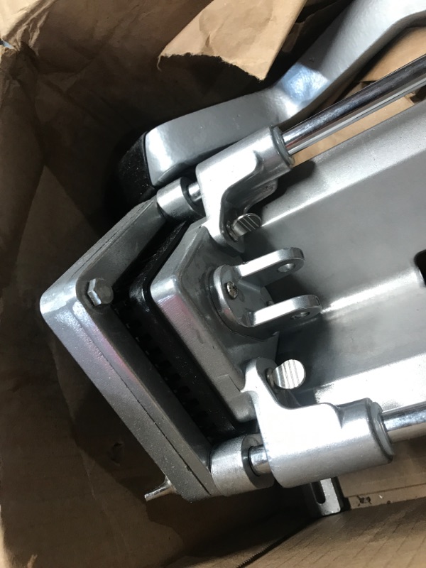 Photo 1 of (SEE NOTES) New Star Foodservice 1028966 Extra Heavy Duty French Fry Cutter 1/4" with Wall Bracket, Fixed Counter or Wall Mount Silver