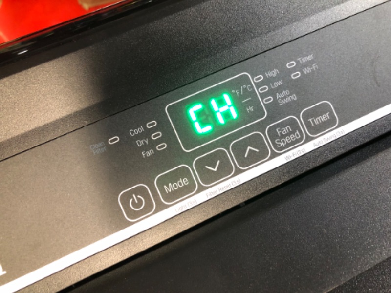 Photo 1 of ***USED - LIGHTS UP WHEN PLUGGED IN, BUT FAN DOESN'T BLOW - UNABLE TO TROUBLESHOOT - SEE PICTURES - LIKELY MISSING PARTS***
LG 10,000 BTU Smart Portable Air Conditioner, 115V, Cools 450 Sq.Ft. (18' x 25' Room Size), Portable Air Conditioner for Home with 