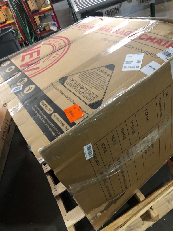Photo 1 of *** PALLET TRUCK/TRAILER PICKUP ONLY***Notired Massage Chair Full Body, 4D SL-Track Zero Gravity Shiatsu Recliner with Mat, 9 Pre-Set Auto-Programmed, Body Scan, Airbag Massage