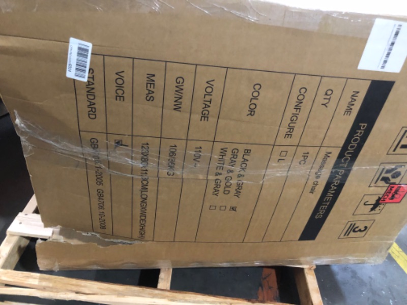 Photo 1 of *** PALLET TRUCK/TRAILER PICKUP ONLY***Notired Massage Chair Full Body, 4D SL-Track Zero Gravity Shiatsu Recliner with Mat, 9 Pre-Set Auto-Programmed, Body Scan, Airbag Massage