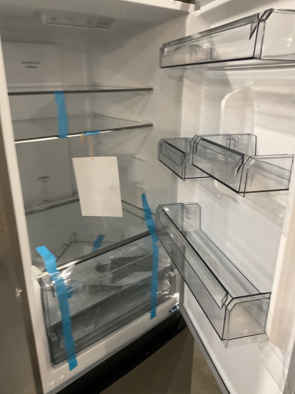 Photo 1 of *** PALLET TRUCK/TRAILER PICKUP ONLY***SHARP SJB1255GS Refrigerator with Bottom-Freezer, Counter-Depth, 24 Inch, 11.5 Cubic Foot, Stainless Steel