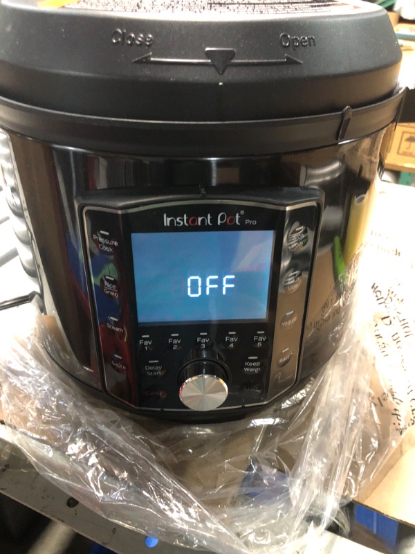 Photo 1 of Instant Pot Pro 10-in-1 Pressure Cooker, Slow Cooker, Rice/Grain Cooker, Steamer, Sauté, Sous Vide, Yogurt Maker, Sterilizer, and Warmer, Includes App With Over 800 Recipes, Black, 6 Quart