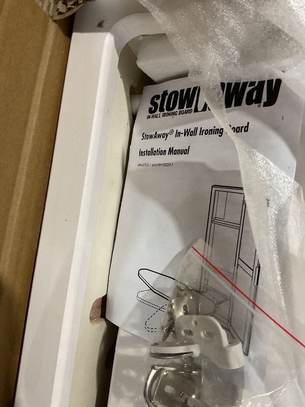 Photo 1 of (Used)(see images)Household Essentials In-Wall Recessed Ironing Cabinet With Storage Shelves, White