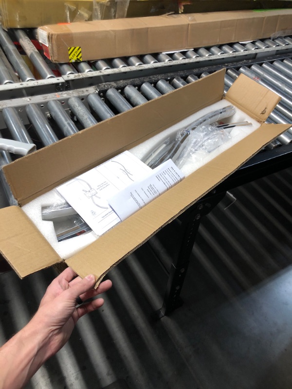 Photo 1 of CANEOE Modern Wall Sconce Set of Two with Remote Control, Dimmable Indoor Led Wall Sconce Lighting Set of 2, 39 Inch Wall Light Fixtures, Chrome Led Wall Lamps for Living Room Bedroom Bathroom Hallway