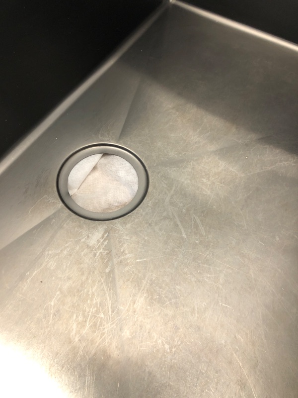 Photo 1 of (minor scratches) 33 Inch Black Drop In Kitchen Sink - Funmier 33x22 Gunmetal Black Stainless Steel Kitchen Sink Single Bowl 16 Gauge 10" Deep Basin