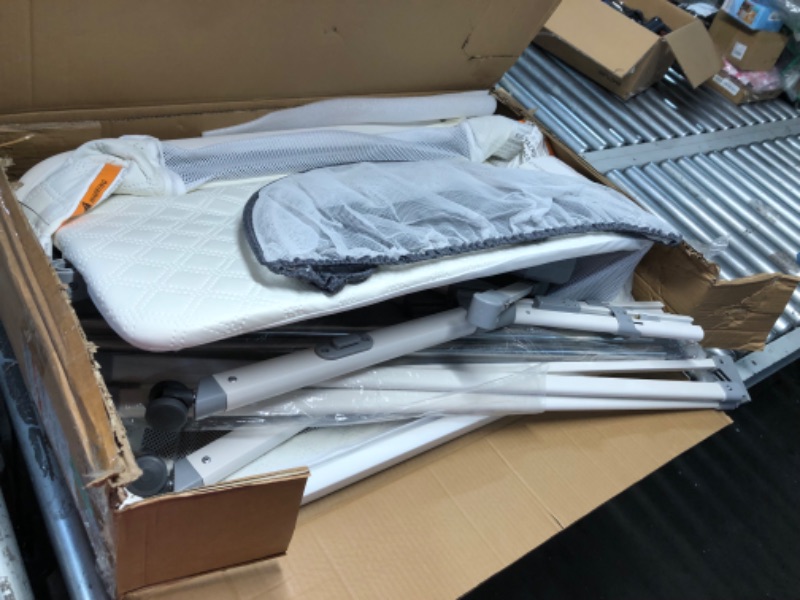 Photo 1 of Electric Rocking Bassinet for Baby, Automatic Baby Bedside Bassinet Cribs 3 Height Adjustable, Smart Baby Bassinets Sleeper on Wheels,Remote Control Rocking Baby Cribs for Newborn with 5-Speed Swing