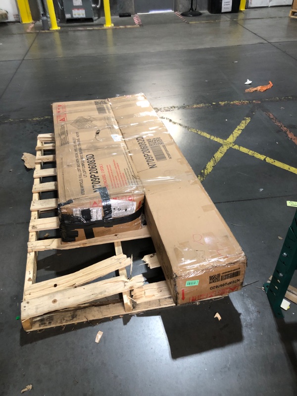 Photo 1 of **BOTH BOXES -- Truck/trailer pickup** Ball & Cast Wood Full Size Loft Bed with Built-in Wardrobe and Desk,Bedframe w/Storage Shelves and Drawers,Full-Length Guard Rail,Bedroom Furniture for Student Dorms,Apartment,Walnut