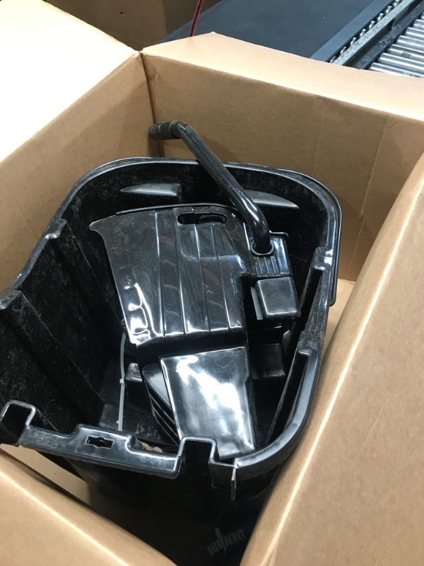 Photo 1 of ** VERY DIRTY/DUSTY**  Carlisle FoodService Products Omnifit Mop Bucket with Side Press Wringer for Floor Cleaning, Kitchens, Restaurants, Office, And Janitorial Use, Polypropylene (Pp), 35 Quarts, Black