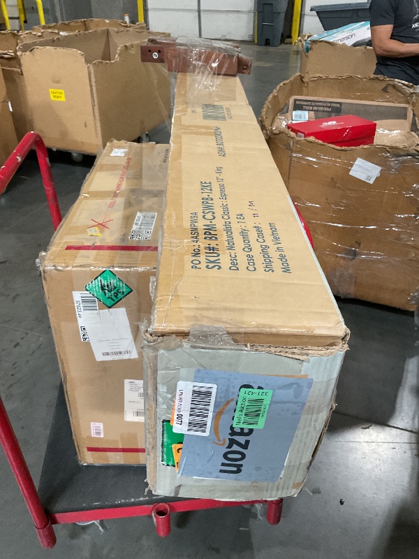 Photo 1 of **PARTS ONLY, MISSING HARDWARE**Mellow 12" Solid Wood Platform Bed Frame with Classic Wooden Slat (No Box Spring Needed), King, Espresso
