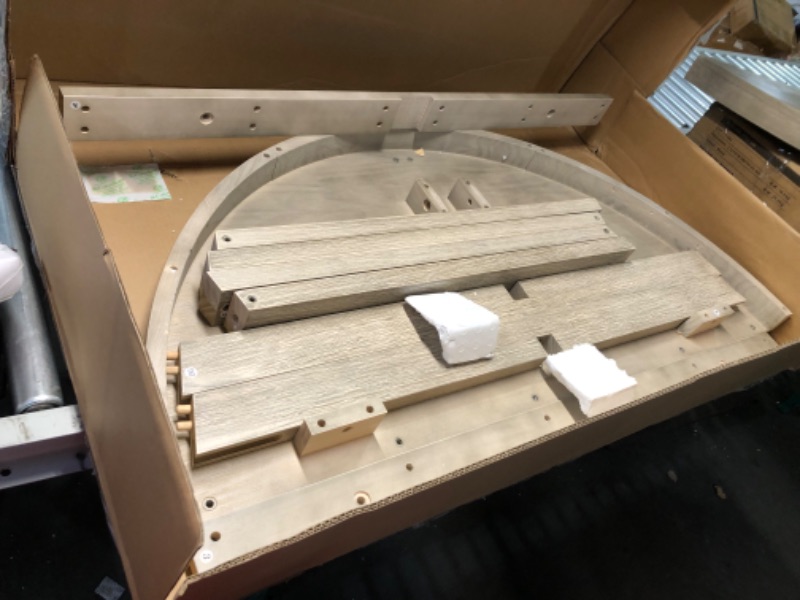 Photo 1 of ***DAMAGED - SLITTING APART - MISSING HARDWARE - SEE PICTURES***
Plank+Beam Round Dining Table, 47 Inch Solid Wood Kitchen Table, Farmhouse Round Table for 4, Small Dinette Table, Seashell Wirebrush