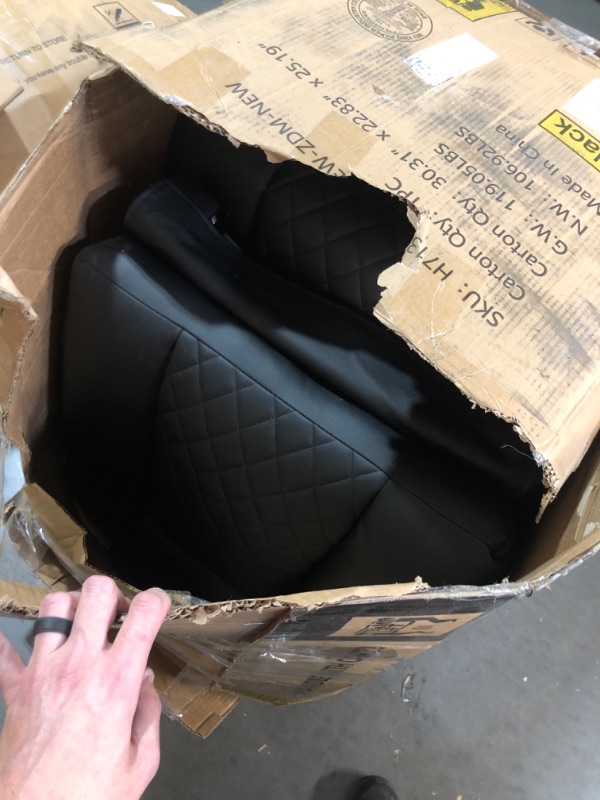 Photo 1 of ***FINAL SALE/PARTS ONLY**truck/trailer pickup** COMHOMA Power Recliner Chair PU Leather Electric Massage Recliner Sofa for Living Room Home Theater Seating with Cup Holders and LED Lighting(Black)