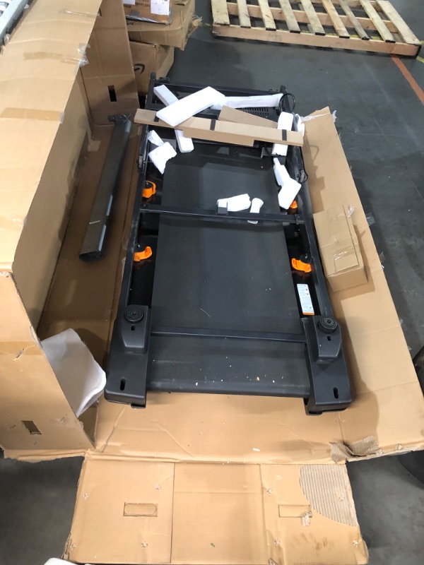 Photo 1 of ***TRUCK/TRAILER PICKUP ONLY - MAJOR DAMAGE - DISPLAY COMPLETELY DESTROYED - PREVIOUSLY OPENED - LIKELY MISSING PARTS - SEE PICTURES***
NordicTrack T Series 6.5S Treadmill, 73.5"D x 36"W x 54"H, 203 Pounds, Alloy Steel Construction