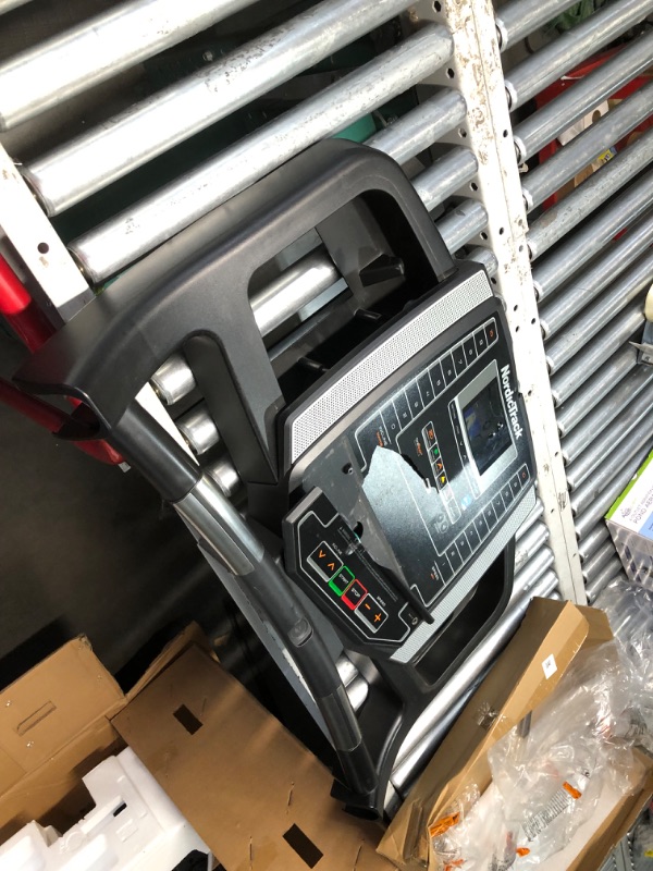 Photo 1 of ***TRUCK/TRAILER PICKUP ONLY - MAJOR DAMAGE - DISPLAY COMPLETELY DESTROYED - PREVIOUSLY OPENED - LIKELY MISSING PARTS - SEE PICTURES***
NordicTrack T Series 6.5S Treadmill, 73.5"D x 36"W x 54"H, 203 Pounds, Alloy Steel Construction