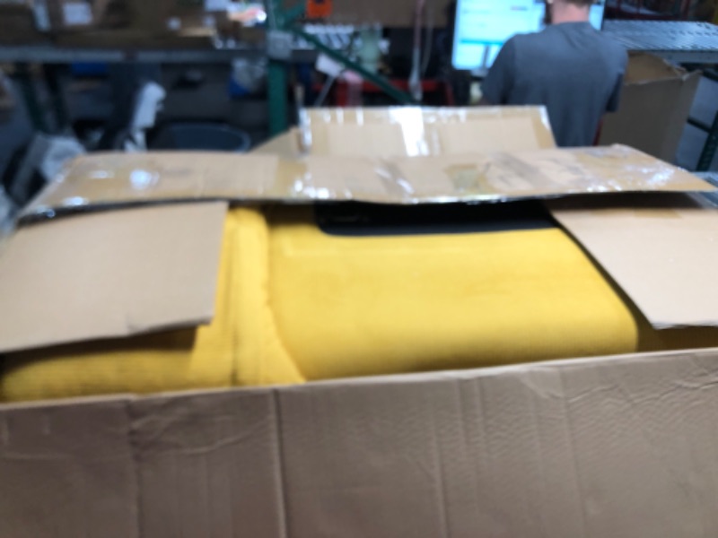 Photo 1 of **- PARTS ONLY** Ball & Cast Convertible Sectional Sofa Sleeper 4 in 1 Pull Out Couch with Reversible Storage Chaise & Removable Back Cushions,Corduroy Upholstered L-Shape Corner Sofa Bed for Living Room,Office,Yellow