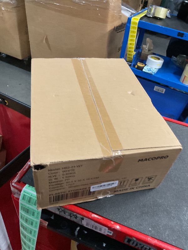 Photo 1 of MACOPRO 17 QT Plastic Storage Box with Removable Tray Craft Organizers and Storage Clear Storage Container for Organizing Bead, Tool, Sewing, Playdoh (White, 1Pack-17QT)