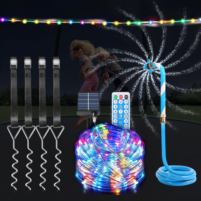 Photo 1 of **** STOCK PHOTO FOR REFERENCE**** Lyromix Upgraded 12FT Large Outdoor Trampoline accessories only: Stakes, Light, Sprinkler.