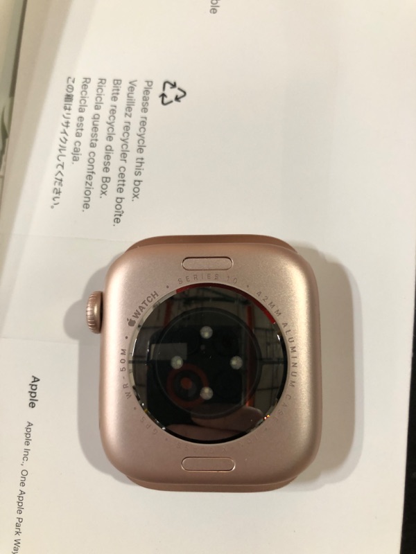 Photo 1 of ***ICLOUD LOCKED/PARTS ONLY***

Apple Watch Series 10 [GPS 42mm case] Smartwatch with Rose Gold Aluminium Case with Light Blush Sport Band - M/L. Fitness Tracker, ECG App, Always-On Retina Display, Water Resistant