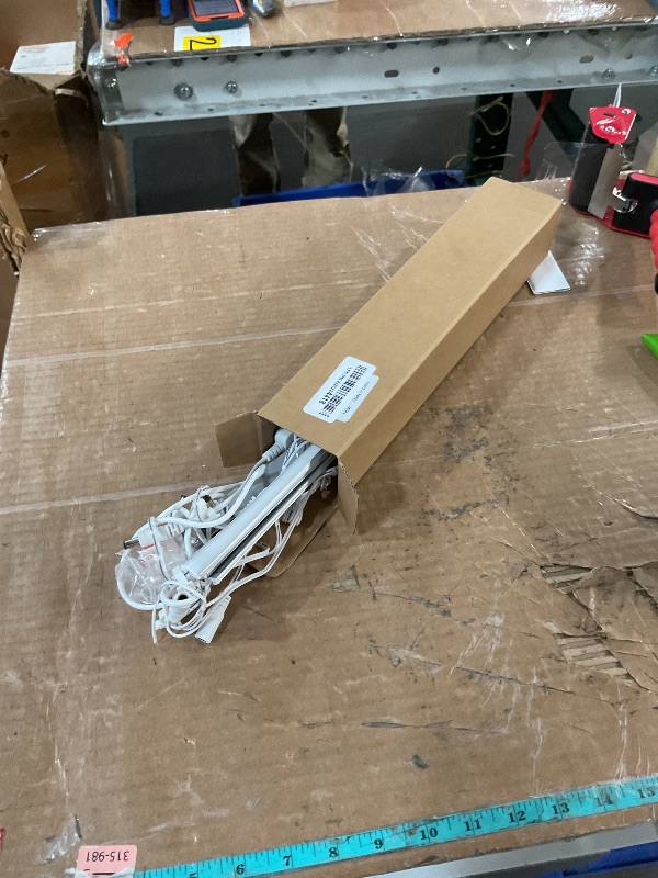 Photo 1 of ***BRIGHT WHITE***
JUSJUBR Under Counter Lights for Kitchen, 4pcs 12 Inch Warm White 3000K Dimmable LED Under Cabinet Lighting with Memory Function, Under Cabinet Lights Plug-in, LED Light Bar for Closet