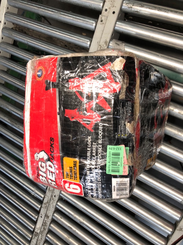 Photo 1 of ***(MISSING PARTS)***
BIG RED T46002A Torin Steel Jack Stands: Double Locking, 6 Ton (12,000 lb) Capacity, Red, 1 Pair